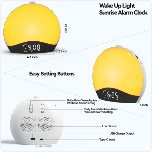 Viaura DawnGlow™ Sunrise Wake-Up Light