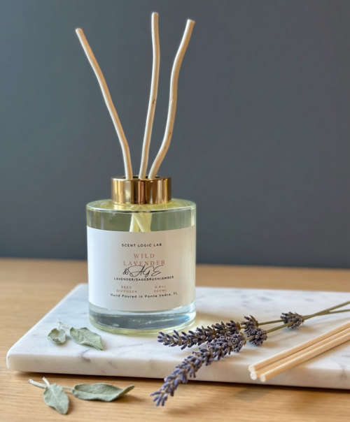 Wild Lavender Reed Diffuser – 100ml & 200ml | Hand-Poured Aroma for
