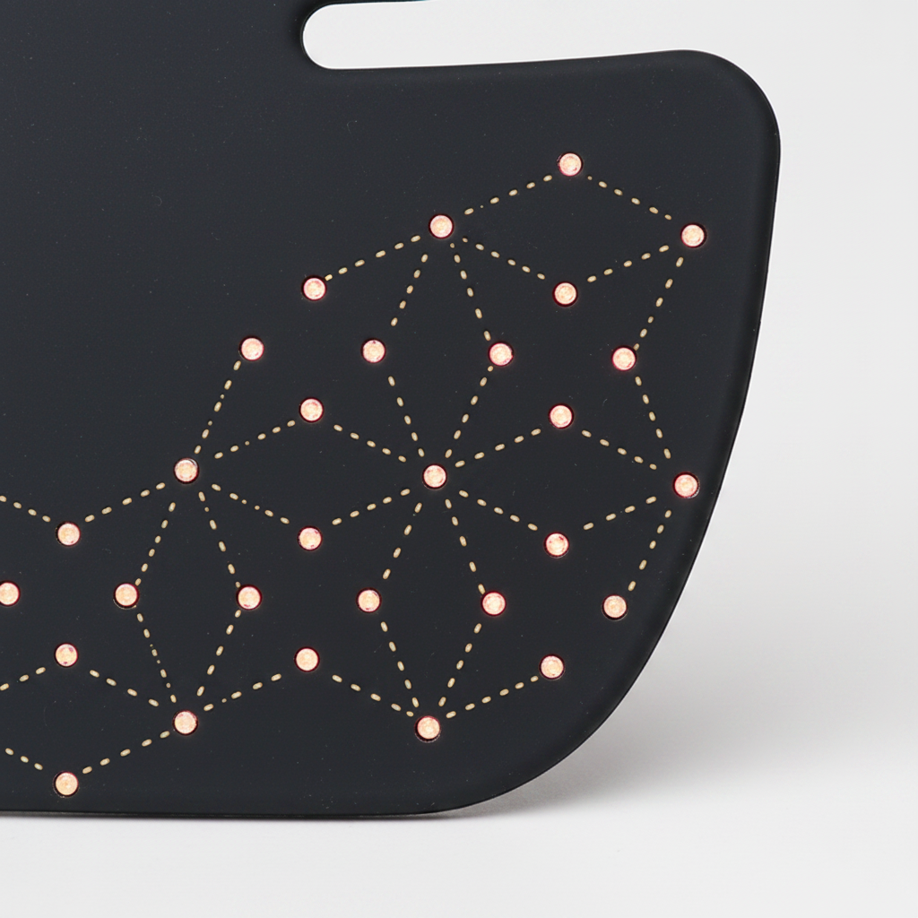 Close-up of GlowNeck silicone texture surface