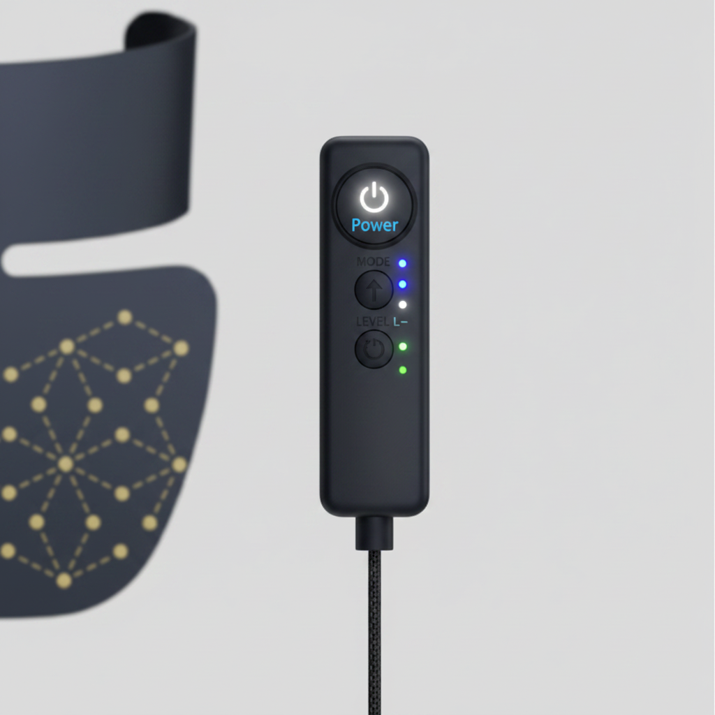 Close-up of GlowNeck wired control interface
