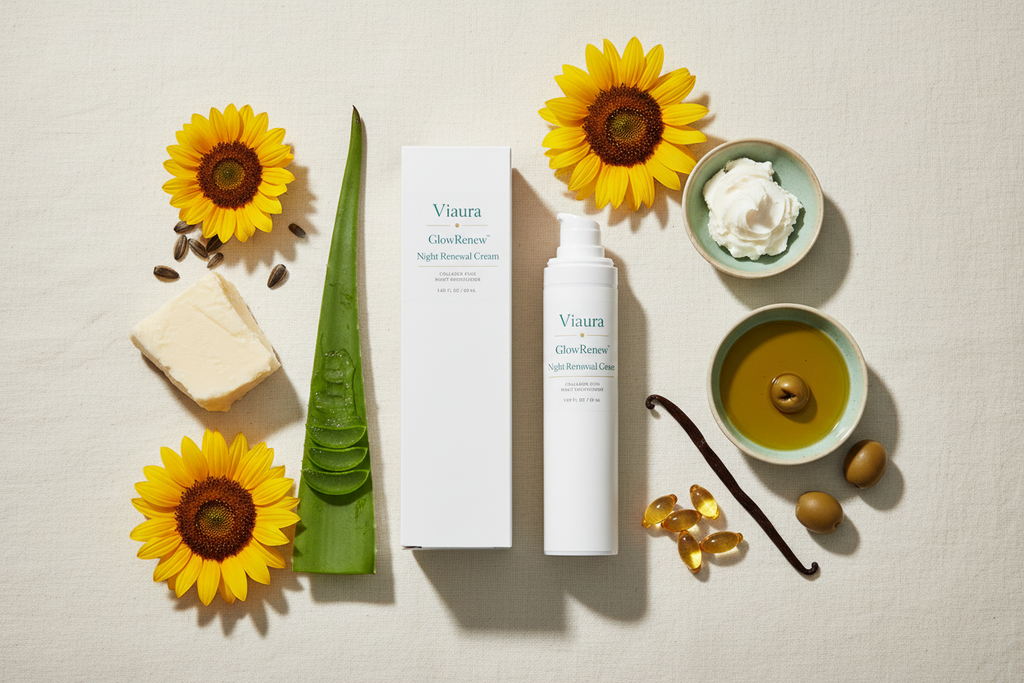 Night Renewal Cream Flat Lay